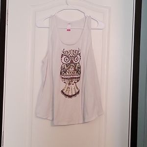 A owl graphic tank top